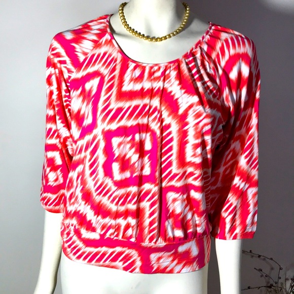 Chico's Tops - Chico’s Colorful Peasant Style Blouse Top size 1